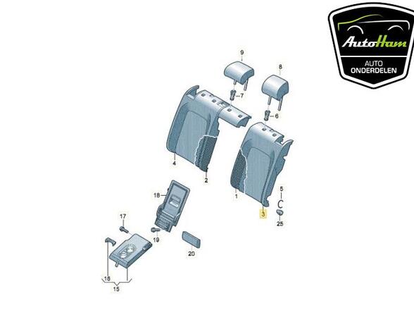 Rear Seat VW T-ROC (A11, D11)