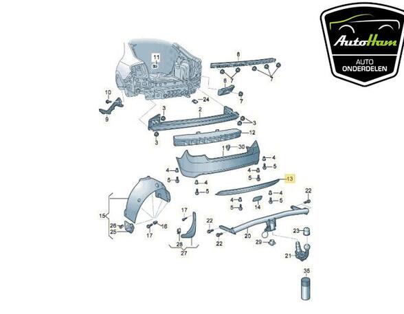 Spoiler SKODA RAPID (NH3, NK3, NK6), SKODA RAPID Spaceback (NH1)