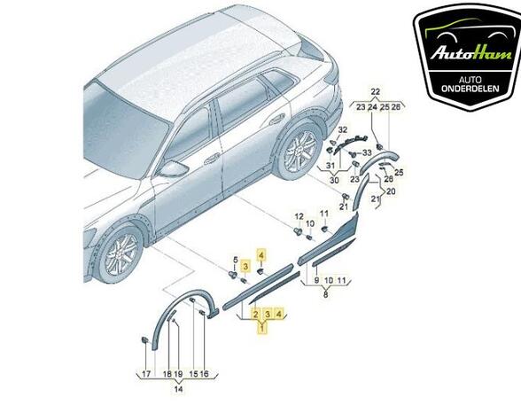 Sierpaneel deur AUDI E-TRON (GEN)