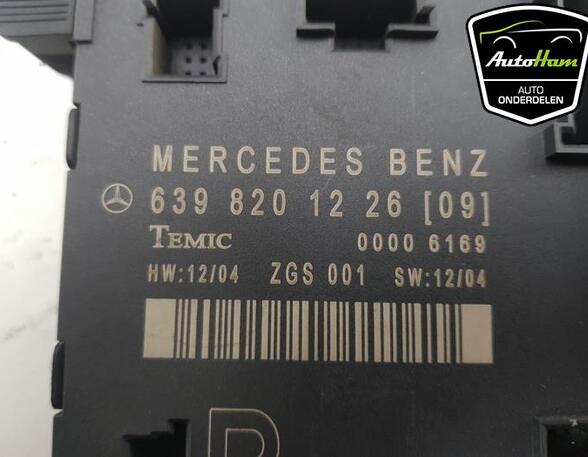 Central Locking System MERCEDES-BENZ VITO / MIXTO Van (W639), MERCEDES-BENZ VITO Bus (W639)