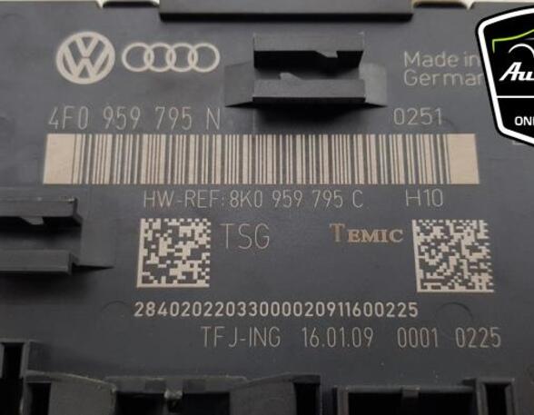 Central Locking System AUDI A6 (4F2, C6), AUDI Q5 (8RB), AUDI Q5 Van (8RB), AUDI A4 (8K2, B8)