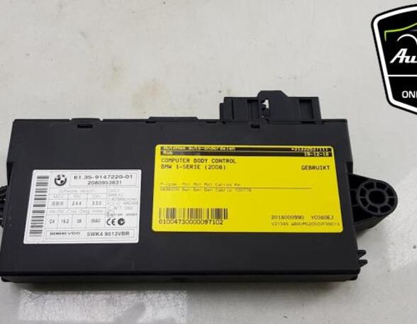 Control unit central electric (BCM) BMW 1 Coupe (E82), BMW X1 (E84), BMW 1 (E87), BMW 1 (E81)