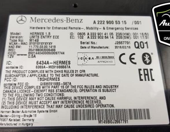 Computer Bluetooth MERCEDES-BENZ A-CLASS (W176), MERCEDES-BENZ GLA-CLASS (X156)