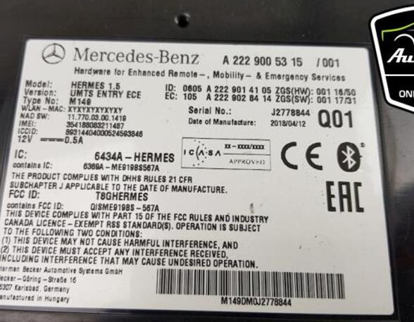 Control unit Bluetotoh MERCEDES-BENZ A-CLASS (W176), MERCEDES-BENZ GLA-CLASS (X156)