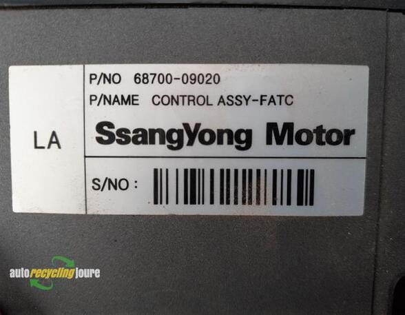 Heating & Ventilation Control Assembly SSANGYONG KYRON