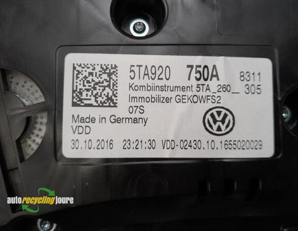P20271876 Drehzahlmesser VW Touran II (5T) 5TA920750A