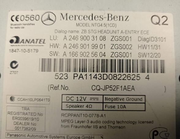 CD-Radio MERCEDES-BENZ B-CLASS (W246, W242)