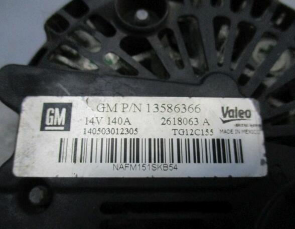 Dynamo (Alternator) OPEL Meriva B Großraumlimousine (S10)