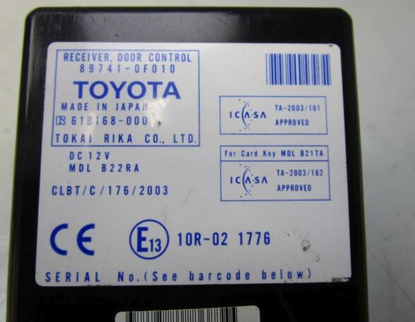 Control unit TOYOTA COROLLA Verso (ZER_, ZZE12_, R1_)