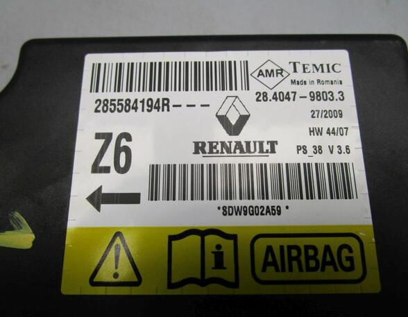 Airbag Control Unit RENAULT Megane III Coupe (DZ0/1)