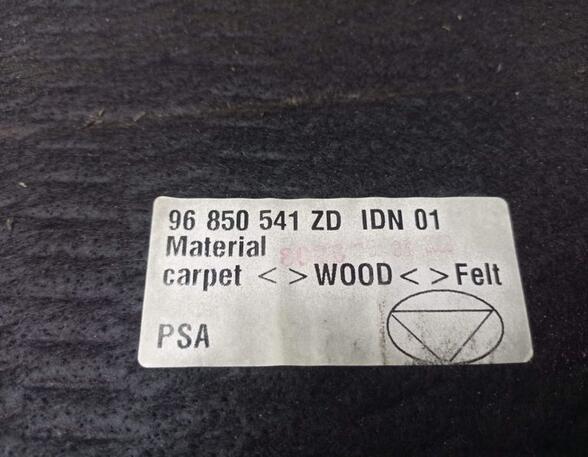 Trunk Floor Mat Carpet PEUGEOT 207 (WA_, WC_)