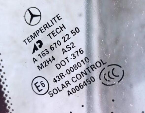 Seitenscheibe Türscheibe rechts hinten  MERCEDES M-KLASSE W163 ML 270 CDI 120 KW