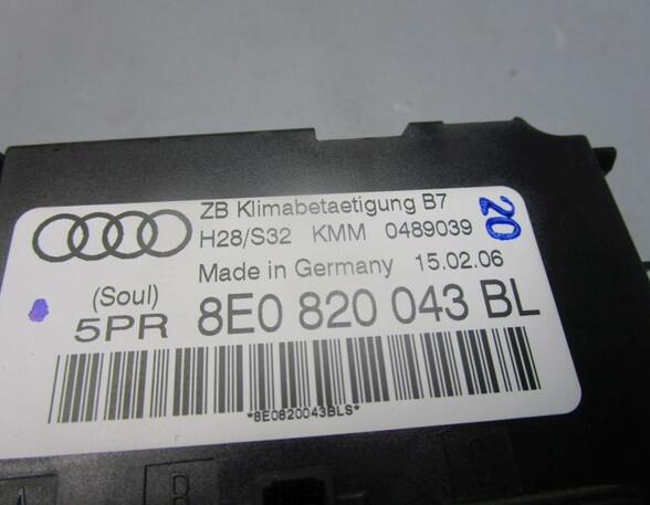 Bedieningselement airconditioning AUDI A4 Avant (8ED, B7)