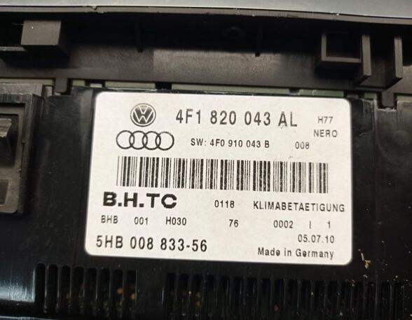 Air Conditioning Control Unit AUDI A6 (4F2, C6)