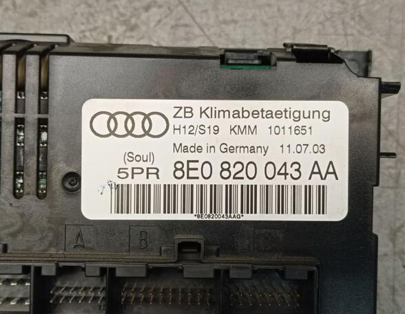 Air Conditioning Control Unit AUDI A4 (8E2, B6)