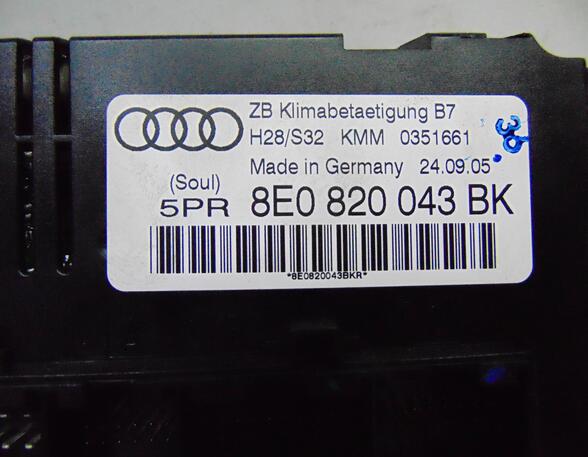 Heating & Ventilation Control Assembly AUDI A4 (8E2), AUDI A4 (8EC, B7)