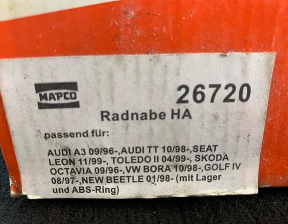 250691 Radnabe AUDI A3 (8L) 26720