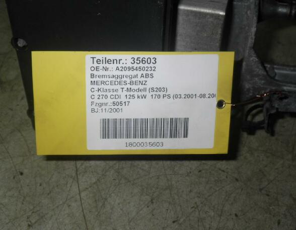 Abs Hydraulic Unit MERCEDES-BENZ C-Klasse T-Model (S203)