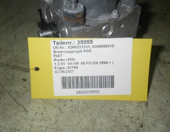 Abs Hydraulic Unit FIAT Punto (188)