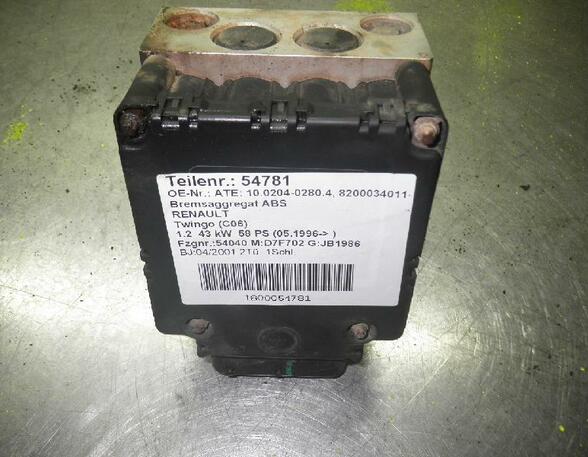 Abs Hydraulic Unit RENAULT Twingo I (C06)