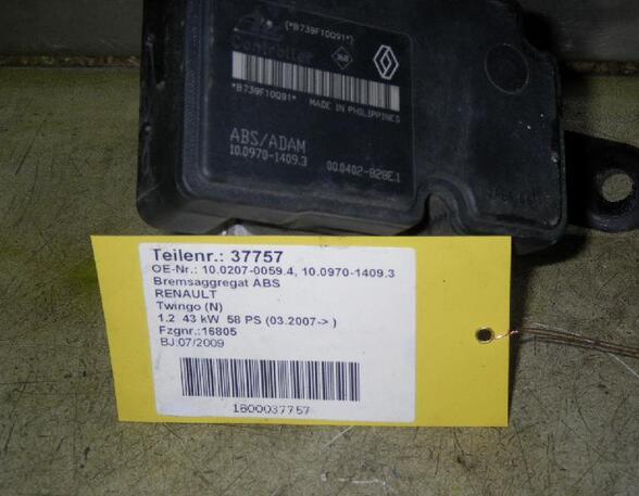 Abs Hydraulic Unit RENAULT Twingo II (CN0)