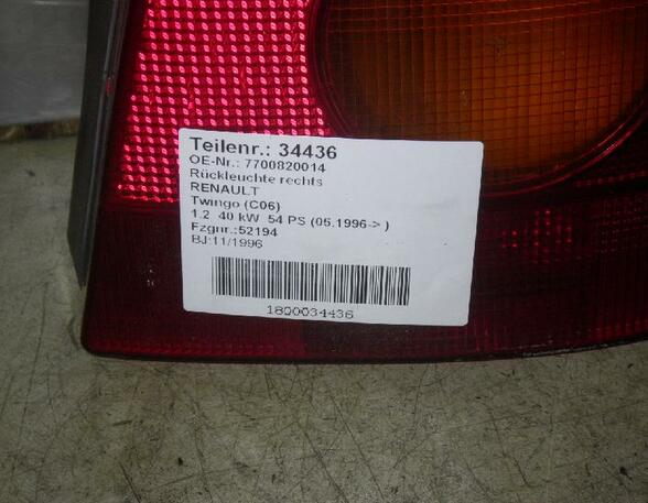 Combination Rearlight RENAULT Twingo I (C06)