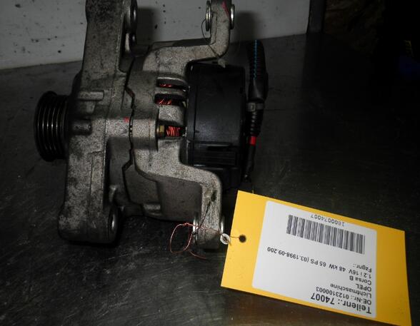 74007 Lichtmaschine OPEL Corsa B (S93) 0123100003