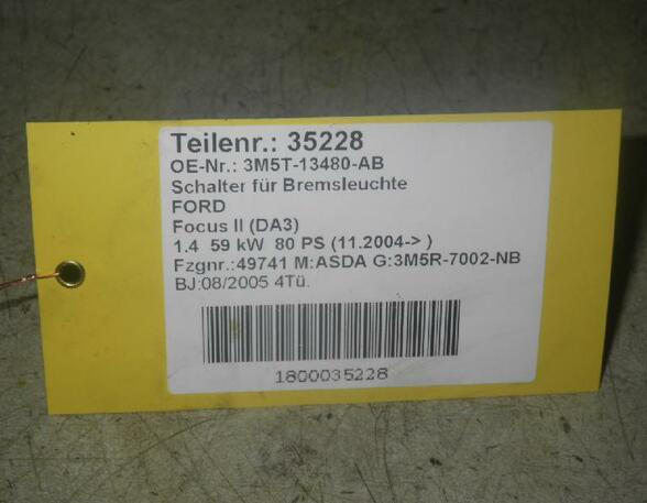 35228 Schalter für Bremsleuchte FORD Focus II (DA3) 3M5T-13480-AB