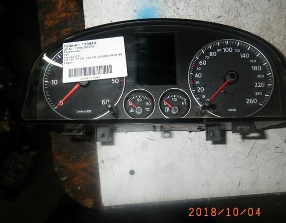 Snelheidsmeter VW Touran (1T1, 1T2)