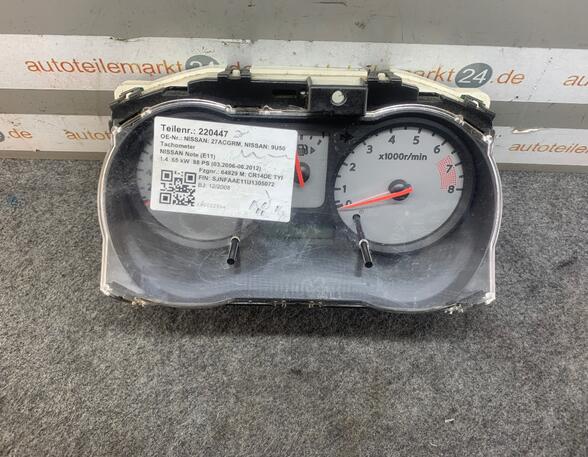 220447 Tachometer NISSAN Note (E11) 9U50D