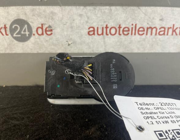 Headlight Light Switch OPEL Corsa D (S07)