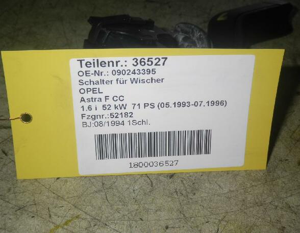 36527 Schalter für Wischer OPEL Astra F CC 090243395