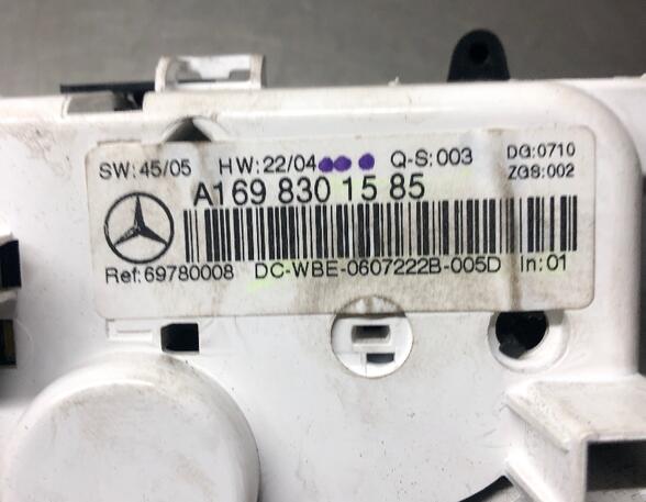 Air Conditioning Control Unit MERCEDES-BENZ A-Klasse (W169)