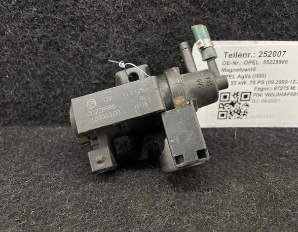 Vacuum Valve Sensor OPEL AGILA (A) (H00)