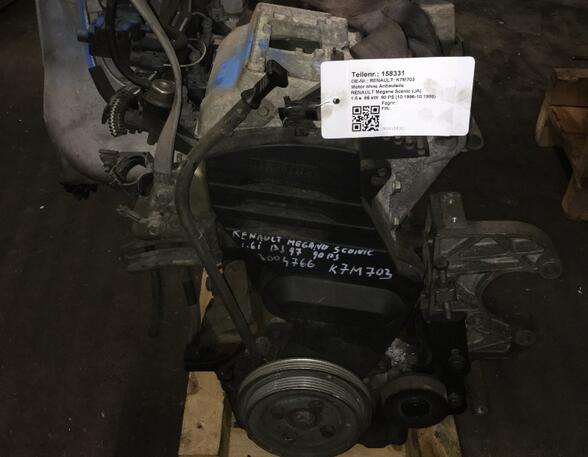 158331 Motor ohne Anbauteile RENAULT Megane Scenic (JA) K7M703