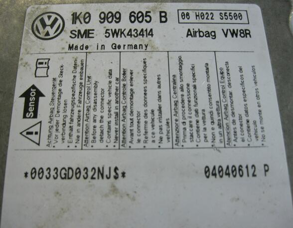 Airbag Control Unit VW Golf V (1K1)