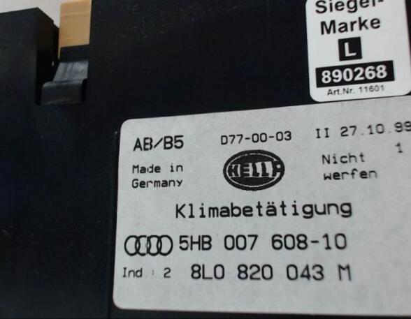 Heating & Ventilation Control Assembly AUDI A3 (8L1)