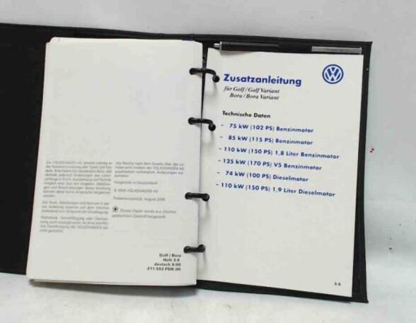 Handleiding VW GOLF IV (1J1)