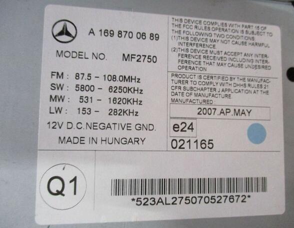 CD-Radio MERCEDES-BENZ A-Klasse (W169)