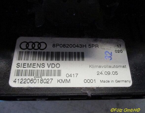 Bedieningselement verwarming & ventilatie AUDI A3 (8P1), AUDI A3 Sportback (8PA)