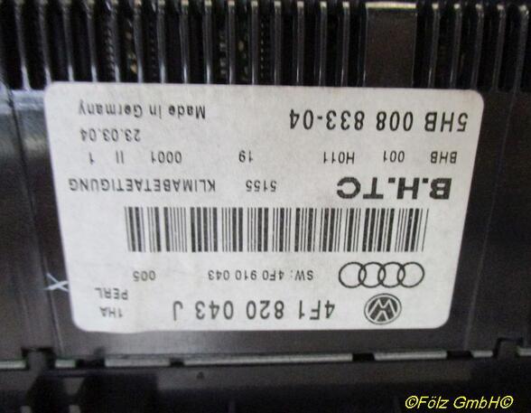 Heating & Ventilation Control Assembly AUDI A6 (4F2, C6)