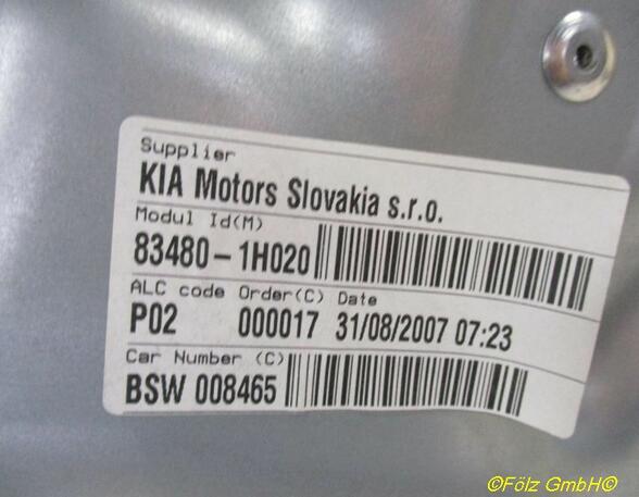 Raambedieningsmechanisme KIA Cee'D Schrägheck (ED), KIA Cee'D SW (ED), KIA Pro Cee'D (ED)