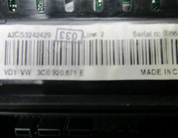 Instrumentenkombination Tacho Mit Blende VW PASSAT VARIANT (3C5) 2.0 TDI 125 KW
