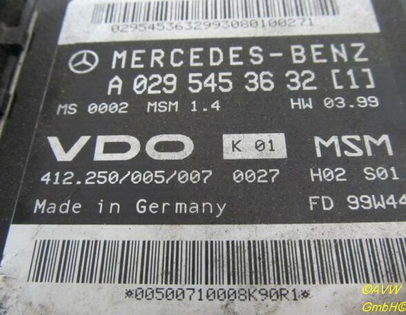 Regeleenheid motoregeling MERCEDES-BENZ A-Klasse (W168)