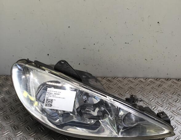 Headlight PEUGEOT 206 CC (2D)