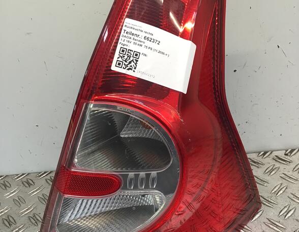 Combination Rearlight DACIA Sandero (--), DACIA Sandero II (--), DACIA Logan (LS), DACIA Duster (HS)