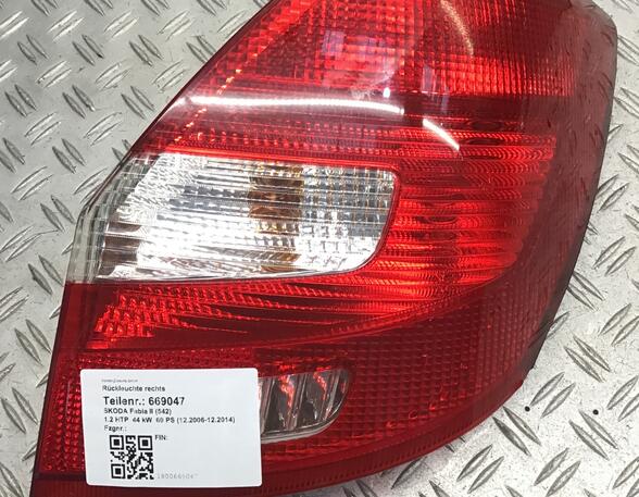 Combination Rearlight SKODA FABIA II (542), SKODA FABIA I (6Y2)