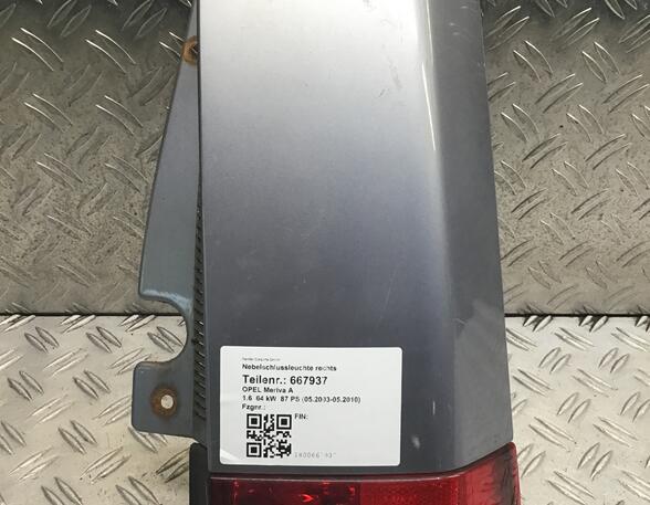 Mistachterlamp OPEL MERIVA A MPV (X03)