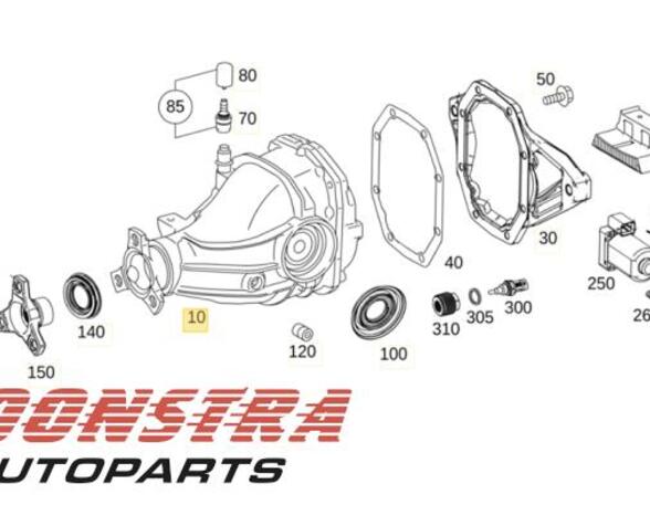 
Hinterachsgetriebe Mercedes-Benz C-Klasse W205 A2053505200 P20363173
