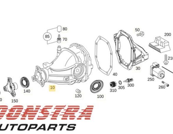 Rear Axle Gearbox / Differential MERCEDES-BENZ C-CLASS (W205)